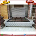 Tempat Tidur Minimalis Kayu Jati 180x200 Full Jok Busa Modern