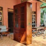 Lemari Hias Kaca Kayu Jati Pintu 2 Almari Hias Kaca Kayu Jati 2 Pintu Furniture Jepara - Gambar 2