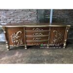 Bufet Tv 150 cm Ukir Jepara Meja Tv Laci Meja Laci Jati Ukiran Mewah Furniture Jepara