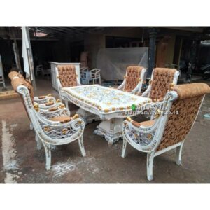 Meja Makan Jati 200x100 Ukir Mewah Meja Makan Mewah Kursi meja makan Furniture Jepara