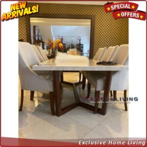 Meja Makan Marmer 220 x 120 Kursi 6 Meja Makan marmer 6 Kursi Jati Furniture Jepara