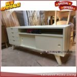 Bufet Tv Ukiran Mewah Cat Duco, Meja Tv duco Ukiran Klasik Jepara Furniture Jepara - Gambar 2