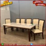 Meja Makan Marmer 180 x 90 Meja Makan marmer 6 Kursi jati Furniture Jepara Indonesia - Gambar 3