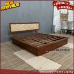 Tempat Tidur Jati Minimalis Dipan Jati Kombinasi Rotan Divan Jati Furniture Jepara Indonesia - Gambar 5