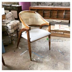 Kursi Makan Jati Modern Mewah Kursi Cafe Jati Teak Rattan Chairs Kursi Furniture Jepara
