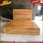Tempat Tidur Jati 160x200 Dipan Laci Tempat Tidur Jati Alas Full Kayu Furniture Jepara Indonesia - Gambar 2