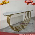 Meja Konsul Marmer Meja Console Gold Marmer Meja Hias Marmer Asli Furniture Jepara Indonesia - Gambar 3