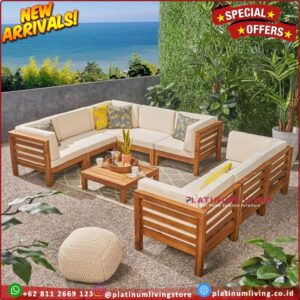 Kursi tamu kayu jati bantalan tebal kursi outdoor garden furniture Furniture Jepara Indonesia