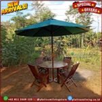 Meja Kursi Payung Jati Meja Payung Taman Meja Kursi Payung Outdoor - Non Finising Furniture Jepara - Gambar 5