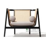 Kursi Sofa Santai Jati Single, Sofa Malas Jati, Teak Rattan, Sofa Furniture Jepara