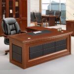 Meja kantor terbaru meja kerja direktur kayu jati meja direktur jati Furniture Jepara Indonesia - Gambar 2