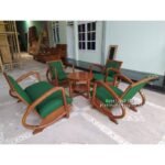 Kursi Sofa Tamu Kayu Jati Model Retro, Sofa Jati Minimalis Kuno Furniture Jepara