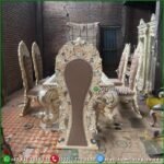 Meja Makan Ukir Mewah 220x100 Meja Makan Klasik Mewah Meja Kursi Meja Furniture Jepara - Gambar 2
