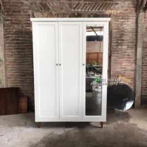 Lemari Pakaian Modern Pintu 3 Almari Baju 3 Pintu Cat Duco Lemari Baju Furniture Jepara