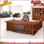 Meja kantor kayu jati jok busa terbaru meja direktur meja kerja Furniture Jepara Indonesia