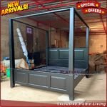 Tempat Tidur Jati Jepara, Tempat Tidur Jati Kanopi Minimalis, Dipan - 160x200 Furniture Jepara - Gambar 3