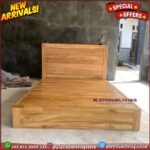 Tempat Tidur Jati 160x200 Dipan Laci Tempat Tidur Jati Alas Full Kayu Furniture Jepara Indonesia - Gambar 3