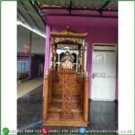 Mimbar Masjid Jati Mimbar Masjid Ukir Mimbar Masjid Kaligrafi Mimbar Furniture Jepara - Gambar 2