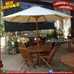 Meja Kursi Payung Jati Meja Payung Taman Meja Kursi Payung Outdoor - Non Finising Furniture Jepara - Gambar 2