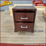 Nakas Jati Laci 2 Bedside Table Jati Meja Lampu Tempat Tidur Laci Furniture Jepara Indonesia - Gambar 4
