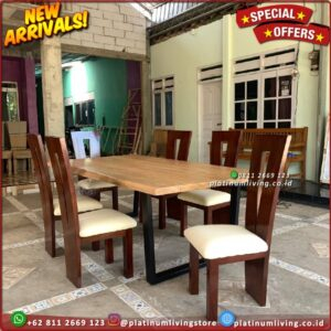 Meja Makan Jati Meja Makan Jati Kursi Meja Makan Jati Modern - Set 4 Kursi Furniture Jepara Indonesia
