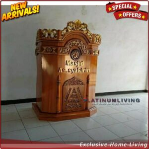 Mimbar Podium Jati, Podium Minimalis, Podium Kayu Jati Jepara Furniture Jepara