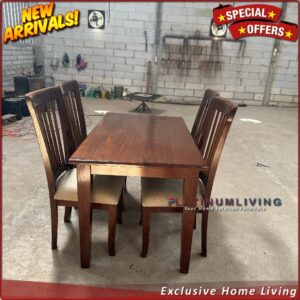 Meja Makan Jati Minimalis Modern Kursi 4, Kursi Meja Makan Kayu Jati Furniture Jepara