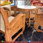 Kursi Tamu Jati Klasik Rotan Top Table Marmer Kursi Sedan Jati Furniture Jepara Indonesia - Gambar 3