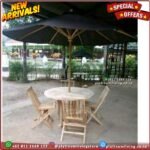 Meja Kursi Payung Jati Meja Payung Taman Meja Kursi Payung Outdoor - Non Finising Furniture Jepara - Gambar 3
