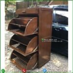 Rak Sepatu Kayu Jati Minimalis Modern rak Sendal Jati Modern Furniture Jepara - Gambar 2