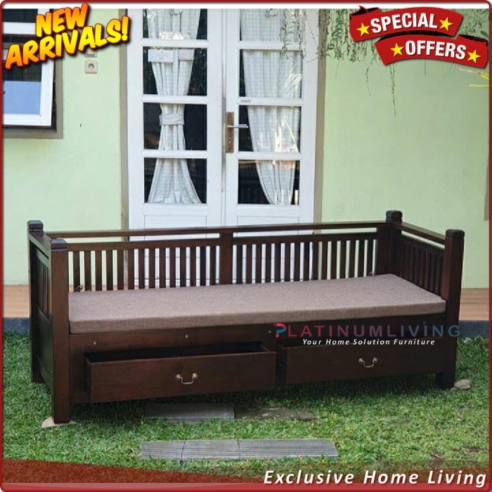 Bangku Jati Ukiran, Bangku Bale Bale Jati, Bangku santai Ukiran Jepara Furniture Jepara