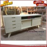Bufet Tv Ukiran Mewah Cat Duco, Meja Tv duco Ukiran Klasik Jepara Furniture Jepara - Gambar 3