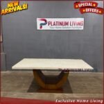 Meja Makan Marmer 210 x 100 Kursi 8 Jati Meja Makan Marmer Asli Furniture Jepara - Gambar 5