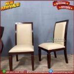 Meja Makan Marmer Cream Rangka Jati Kursi 6 Furniture Jepara Indonesia - Gambar 4