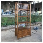 Lemari Hias Jati Rak Hias Jati Modern Almari Hias Laci Jati Tua Furniture Jepara - Gambar 2