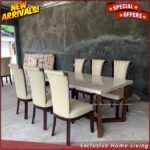 Meja Makan Marmer 220x100 Kursi 8 Jati Klasik Meja Makan Marmer jati - 6 Kursi Furniture Jepara - Gambar 5