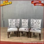 Meja Makan Marmer Cream 6 Kursi Jati Mewah Furniture Jepara Indonesia - Gambar 5