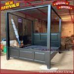 Tempat Tidur Jati Jepara, Tempat Tidur Jati Kanopi Minimalis, Dipan - 160x200 Furniture Jepara - Gambar 4