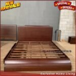 Tempat Tidur Jati Laci 2 Model Terbaru Ukuran 120x200 Furniture Jepara Indonesia - Gambar 2