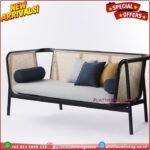 Bangku sofa kayu jati kombinasi rotan terbaru sofa retro Sofa tamu Furniture Jepara Indonesia