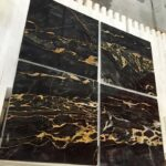 Meja konsul  console table premium stainless gold top marble Asli Furniture Jepara - Gambar 2