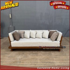 Kursi Sofa Jati Modern, Sofa Minimalis Kayu Jati, Sofa 3 Seater Furniture Jepara