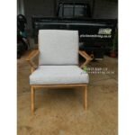 Kursi Sofa Jati Single Kursi Santai Jati Teak Lounge Chair Sofa Jati Furniture Jepara - Gambar 2
