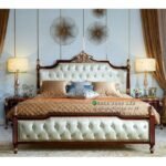 Tempat Tidur Klasik Mewah 180x200, Dipan Jati Ukiran Kayu Jati Asli Furniture Jepara