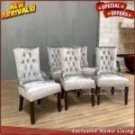 Kursi Makan Jati Modern Minimalis Kain Bludru Velvet Furniture Jepara