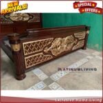 Tempat Tidur Jati Ukiran Klasik Mewah 180x200, Dipan Ukir Jepara Furniture Jepara - Gambar 5