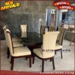 Meja Makan Marmer Import Portorogold 210x110 Kursi 8 Meja Makan Marmer Furniture Jepara - Gambar 2