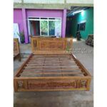 Tempat Tidur Jati 180x200 Ukiran Minimalis Dipan jati ukir jepara Furniture Jepara - Gambar 2