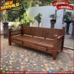 Bangku Bale Bale Jati Minimalis Laci 2 Furniture Jepara Indonesia - Gambar 2