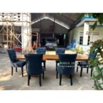 Meja Makan Jati Minimalis 6 Kursi, Kursi Meja Makan Jati Mewah Furniture Jepara - Gambar 4